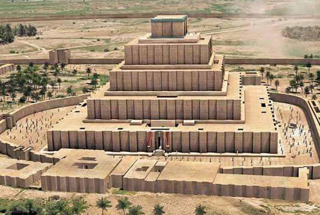 نمایی از زیگورات چغازنبیل شاهکار معماری آجری ایرانی