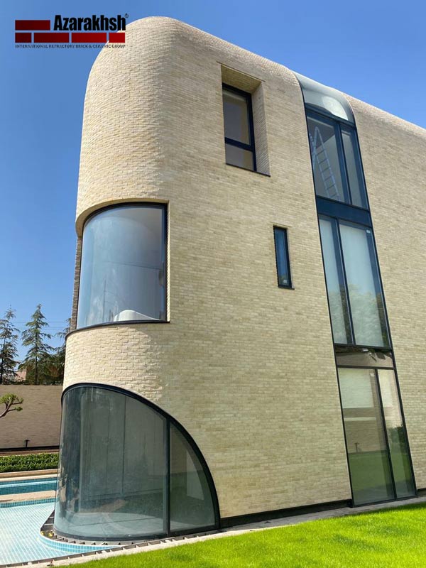 آجرنما نسوز رستیک آذرخش-طوسی هلندی-AR300-پروژه حیاط مرکزی