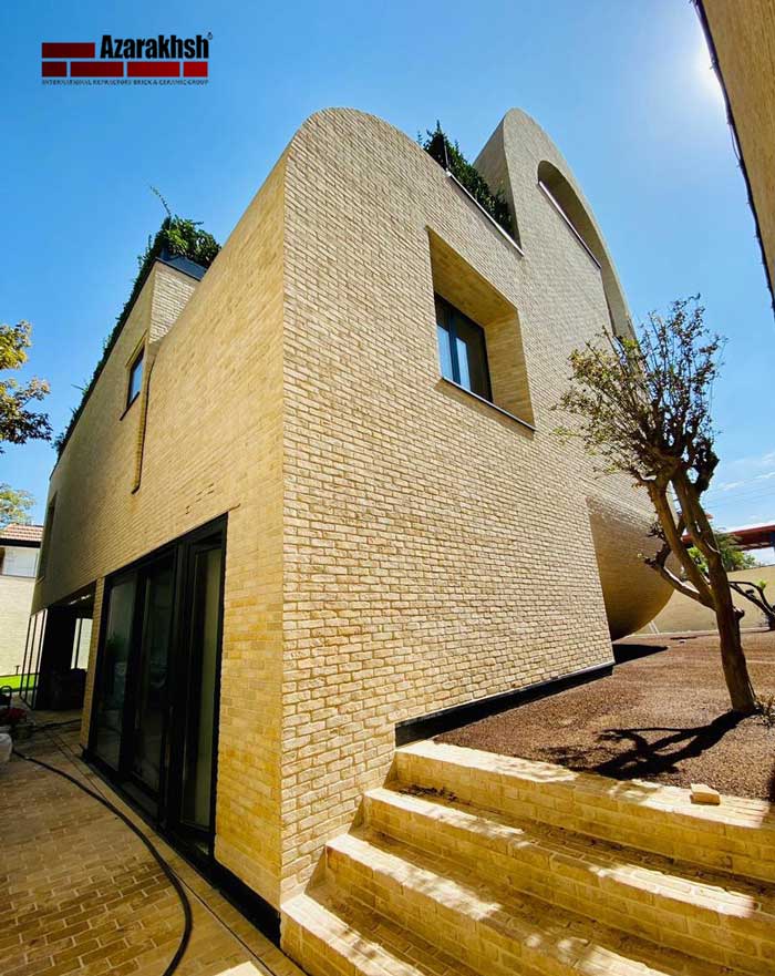 آجرنما نسوز رستیک آذرخش-طوسی هلندی-AR300-پروژه حیاط مرکزی