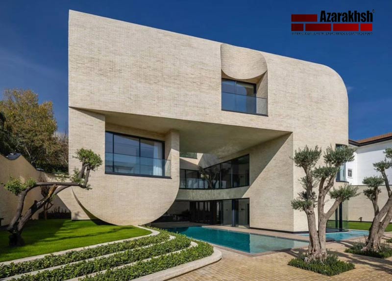 آجرنما نسوز رستیک آذرخش-طوسی هلندی-AR300-پروژه حیاط مرکزی