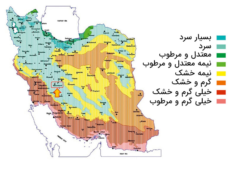 نقشه آب و هوایی ایران